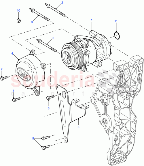 Part Diagram for Land Rover KYG500390