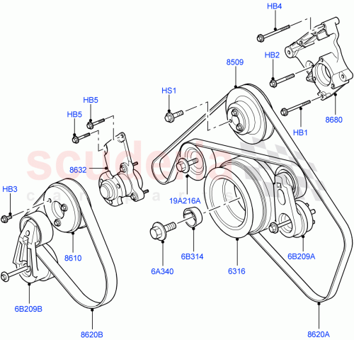 Part Diagram for Land Rover LR005770