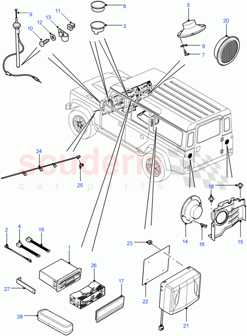 Part Diagram for Land Rover LR040842
