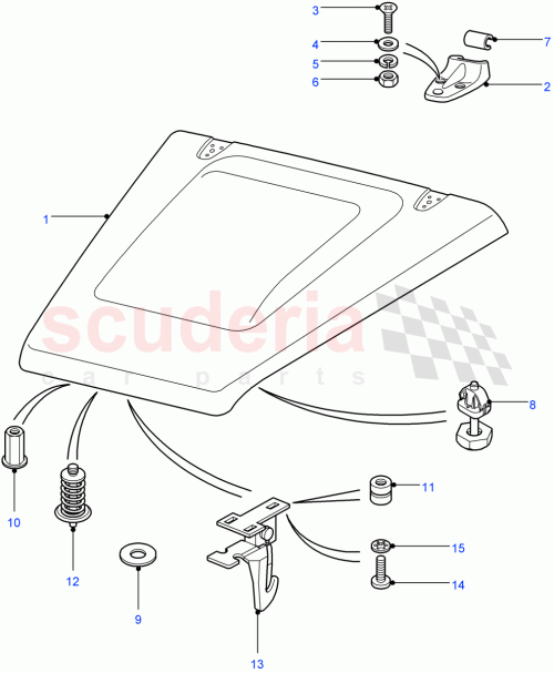 Part Diagram for Land Rover AHU710010