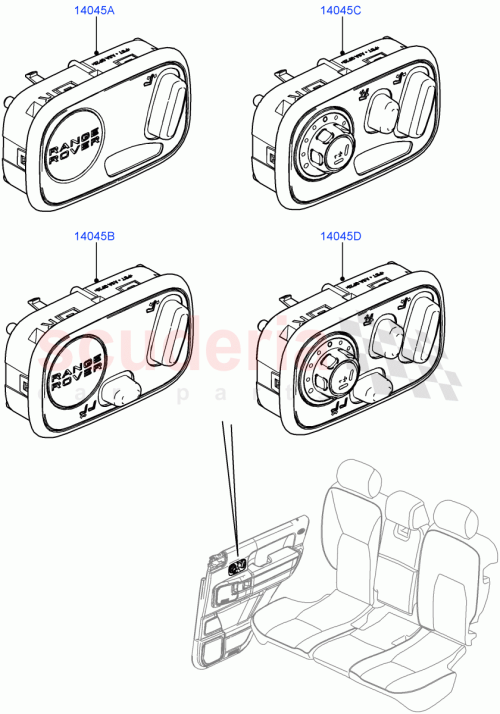 Part Diagram for Land Rover LR018054