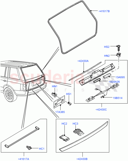 Part Diagram for Land Rover BHK760050