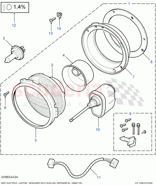 Part Diagram for Land Rover AMR3247