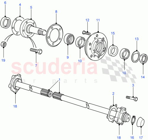 Part Diagram for Land Rover TOB500020