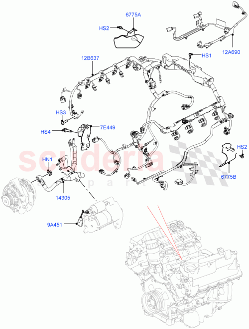 Part Diagram for Land Rover LR156698