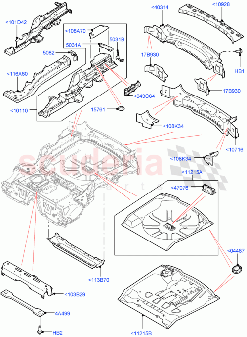 Part Diagram for Land Rover LR128442