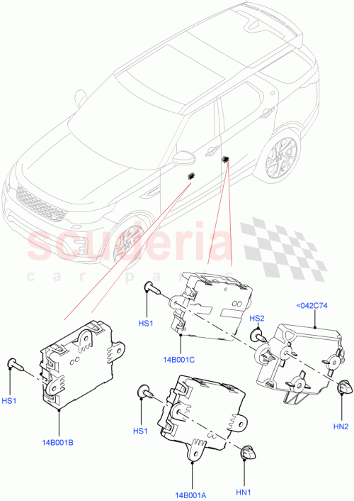 Part Diagram for Land Rover LR142427