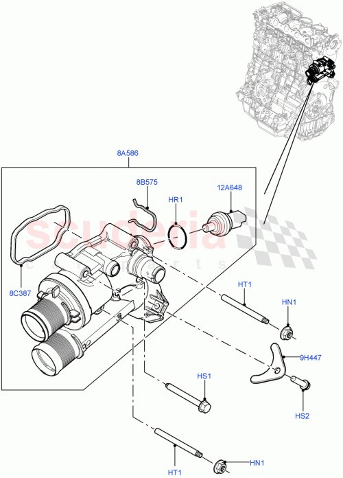 Part Diagram for Land Rover LR002852