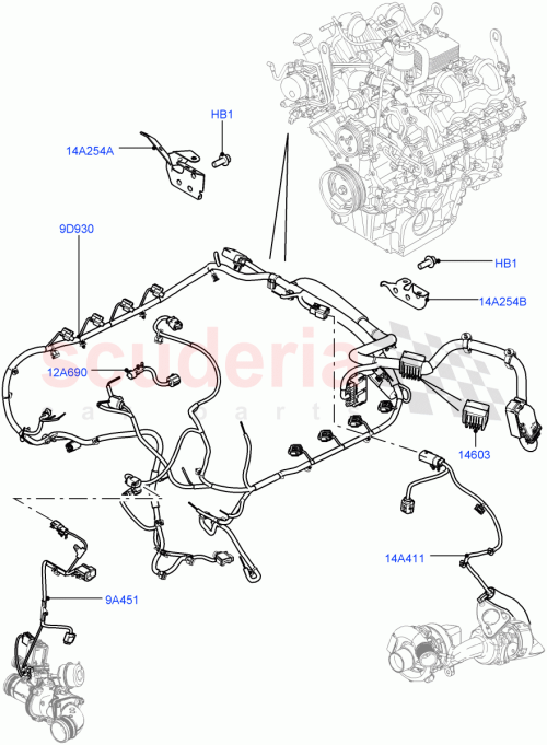 Part Diagram for Land Rover LR023030