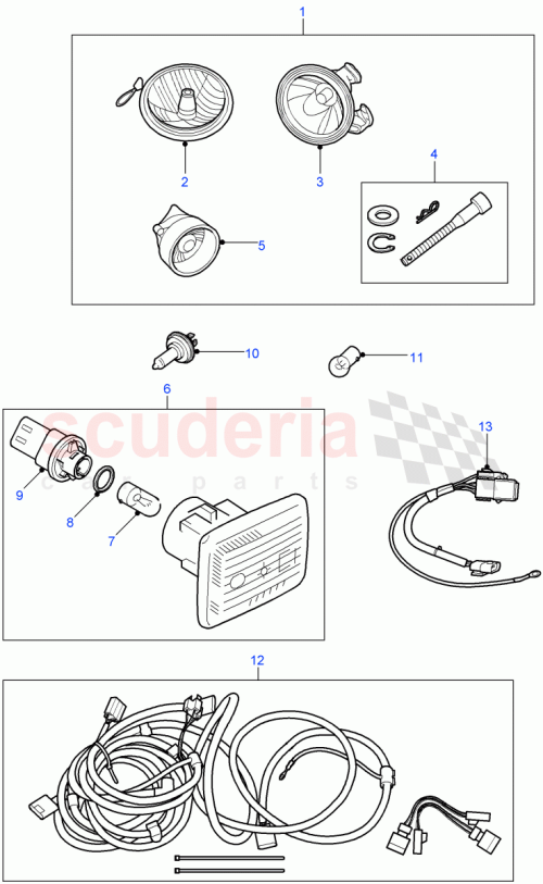 Part Diagram for Land Rover XGB100310L