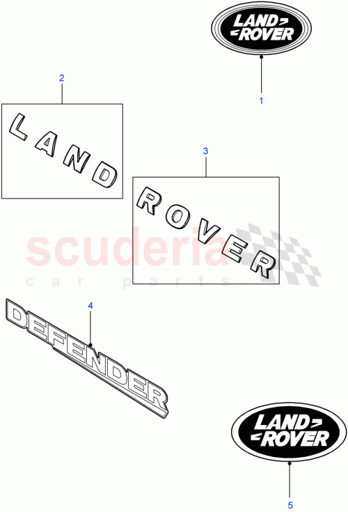 Part Diagram for Land Rover DAB500290