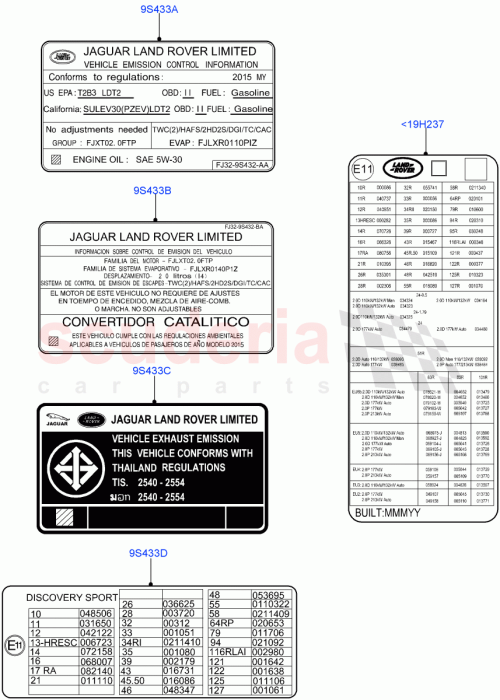 Part Diagram for Land Rover LR105452