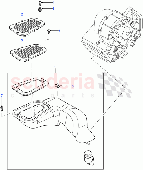 Part Diagram for Land Rover JVD500080