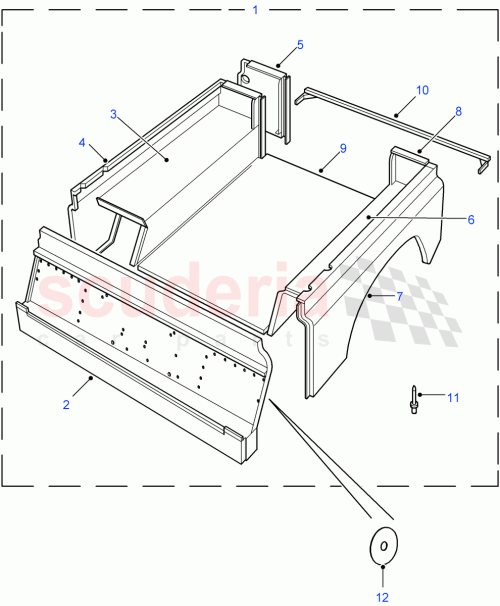 Part Diagram for Land Rover AQA711000