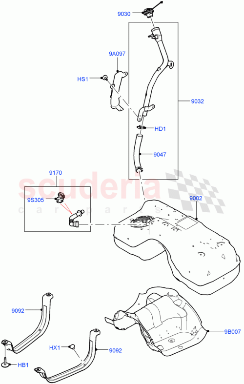 Part Diagram for Land Rover LR115407