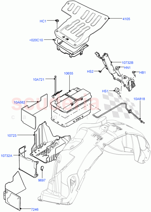 Part Diagram for Land Rover LR032820