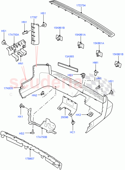 Part Diagram for Land Rover XFF500030