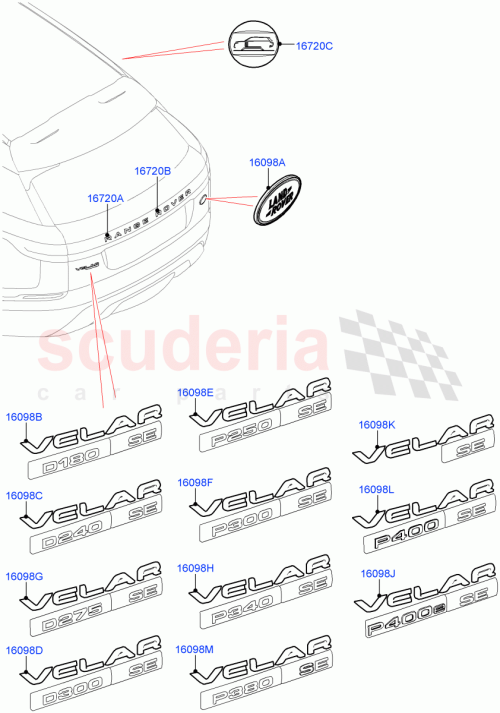 Part Diagram for Land Rover LR095726