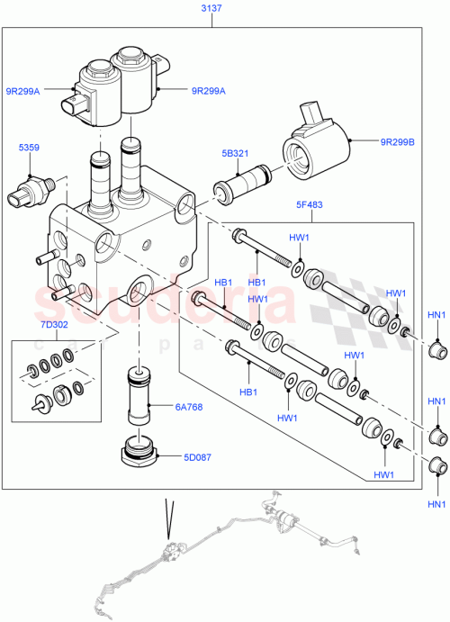 Part Diagram for Land Rover RYH500170