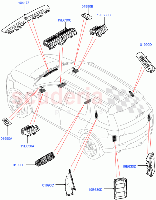 Part Diagram for Land Rover LR127348