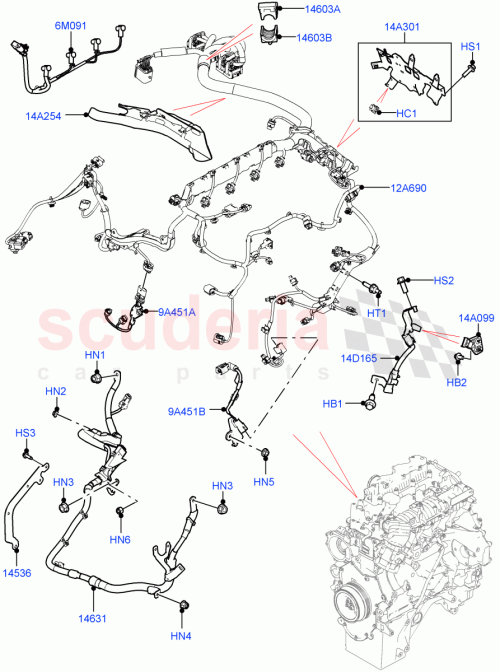 Part Diagram for Land Rover LR141313