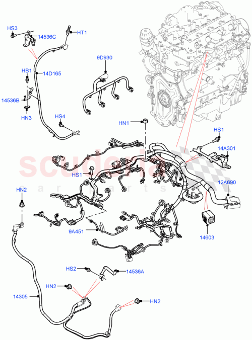 Part Diagram for Land Rover LR146115