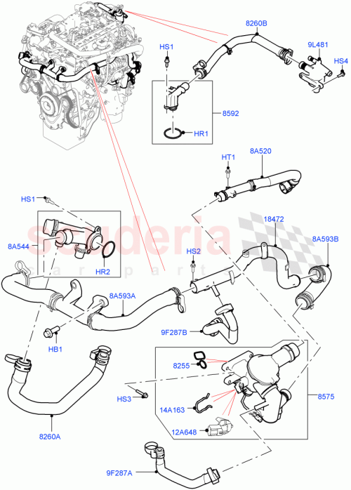 Part Diagram for Land Rover LR133081