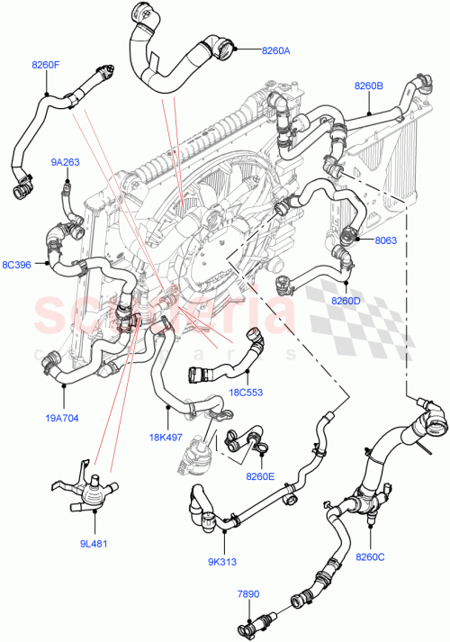 Part Diagram for Land Rover LR140884