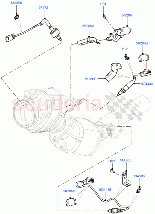 Part Diagram for Land Rover LR141874
