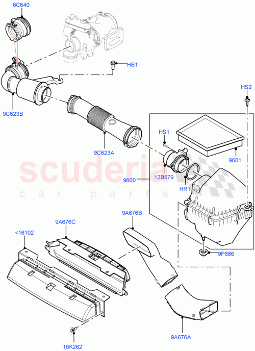 Part Diagram for Land Rover LR092338