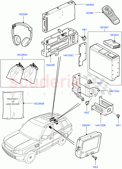 Part Diagram for Land Rover XQE500600
