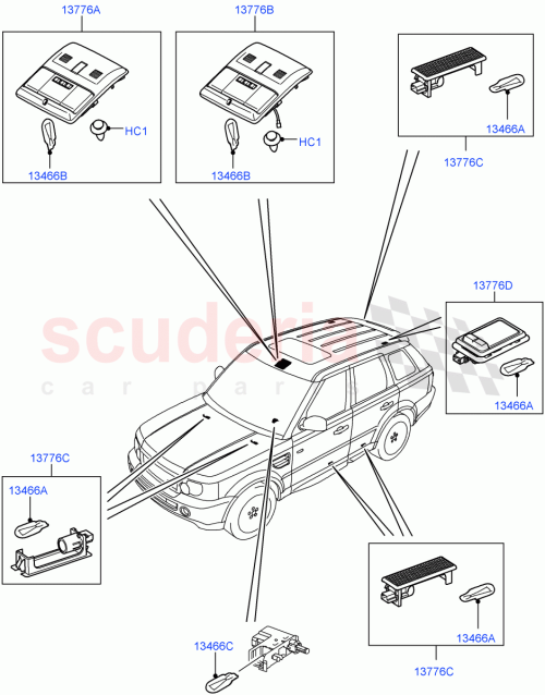 Part Diagram for Land Rover XDE500102NUG