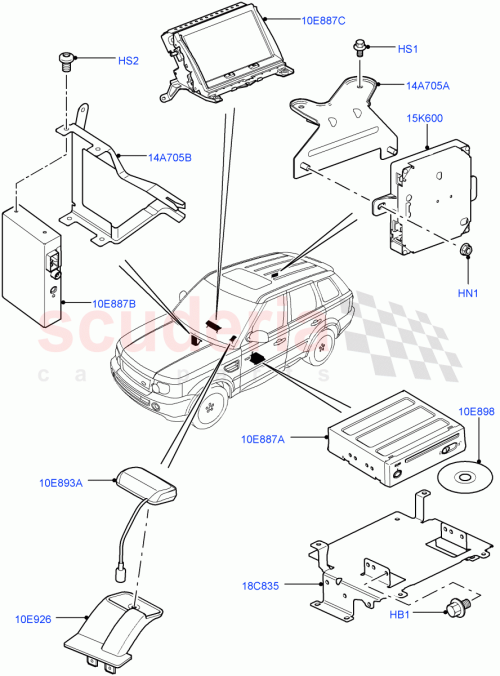 Part Diagram for Land Rover XUI000120