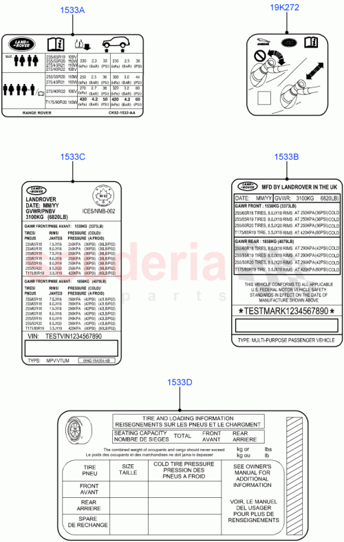 Part Diagram for Land Rover LR065476