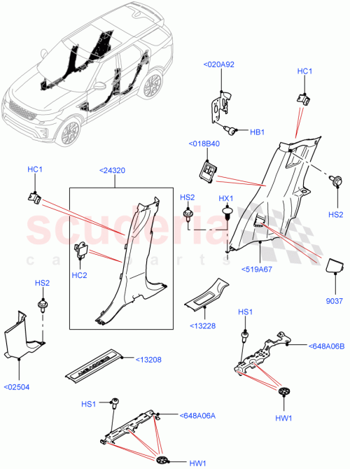 Part Diagram for Land Rover LR142372
