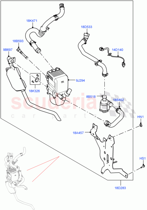 Part Diagram for Land Rover LR156832