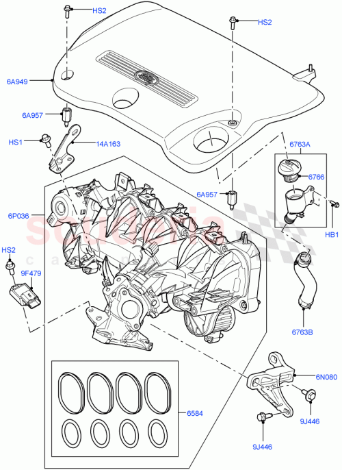 Part Diagram for Land Rover LR001324