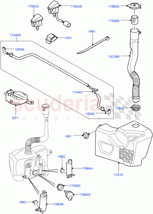 Part Diagram for Land Rover DMC500020
