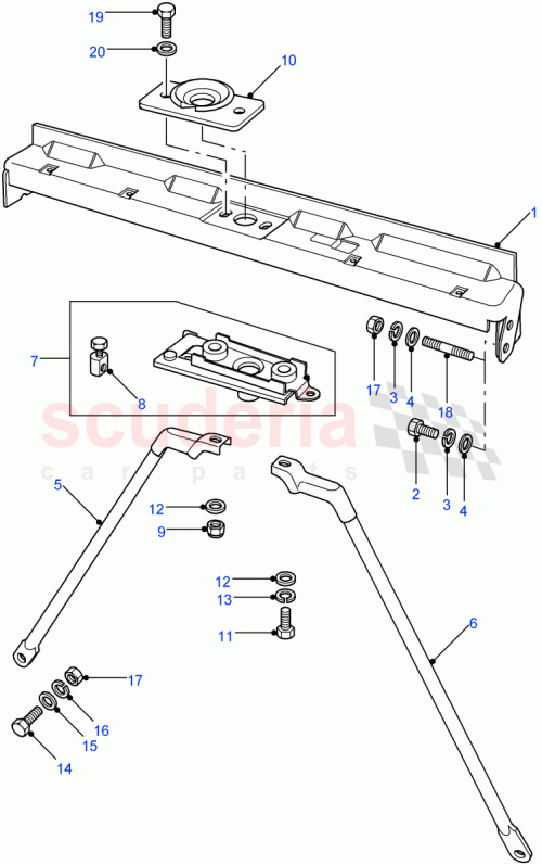 Part Diagram for Land Rover TE108052