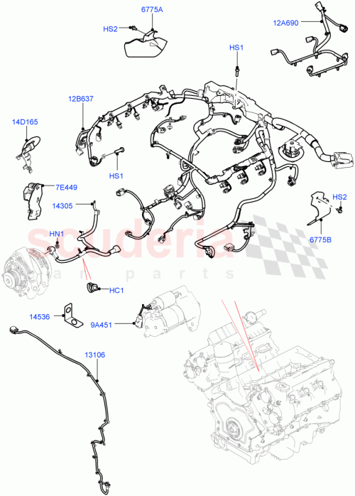 Part Diagram for Land Rover LR082621