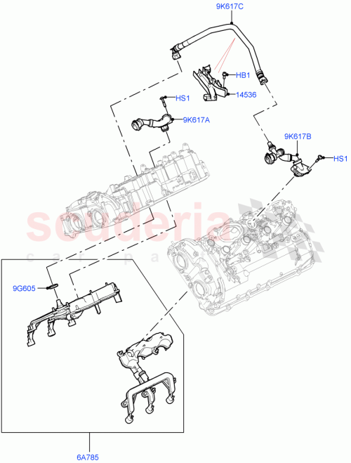 Part Diagram for Land Rover LR158545