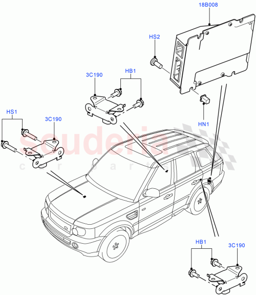 Part Diagram for Land Rover XYP500200