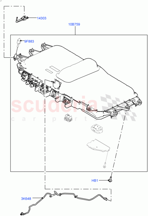 Part Diagram for Land Rover LR155055
