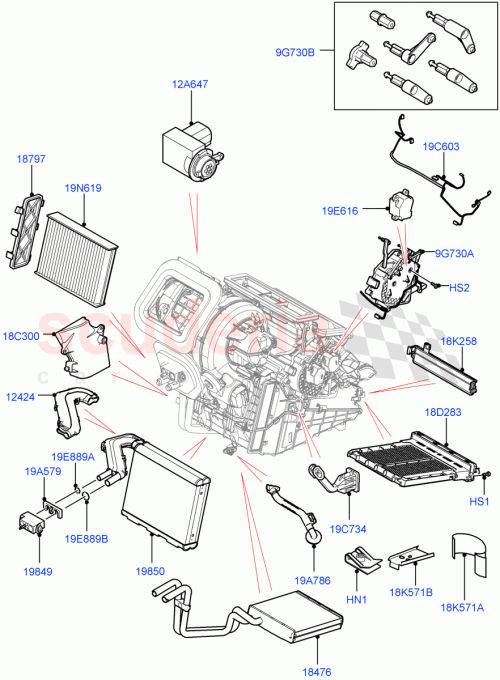 Part Diagram for Land Rover LR134581
