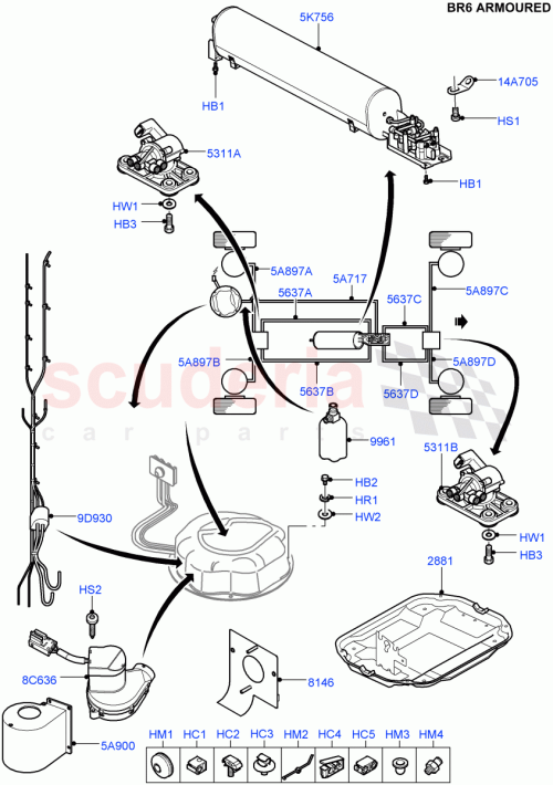 Part Diagram for Land Rover WA108056