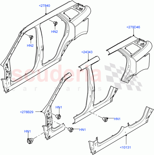 Part Diagram for Land Rover LR155802