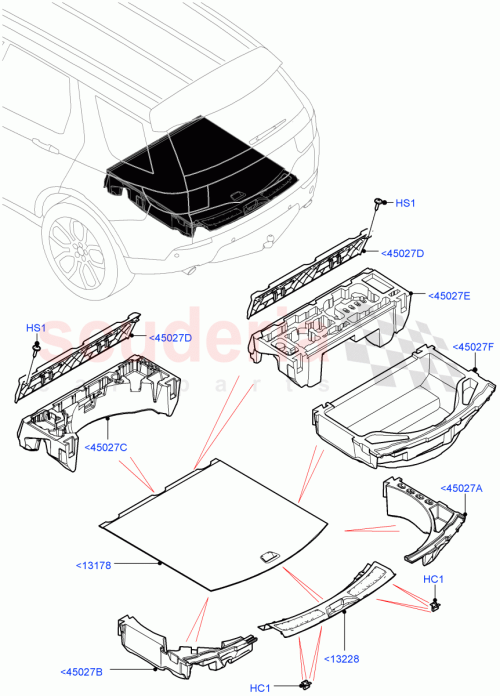 Part Diagram for Land Rover LR060520