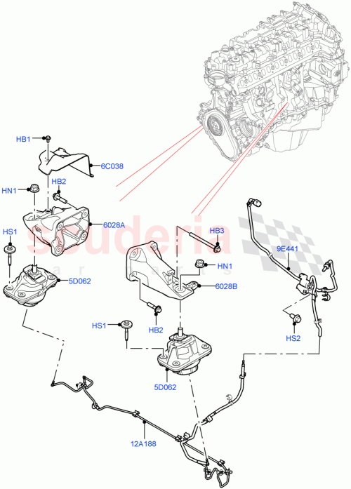 Part Diagram for Land Rover LR146350