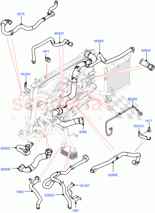 Part Diagram for Land Rover LR091896