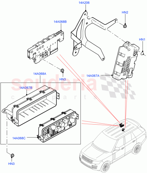 Part Diagram for Land Rover LR121396